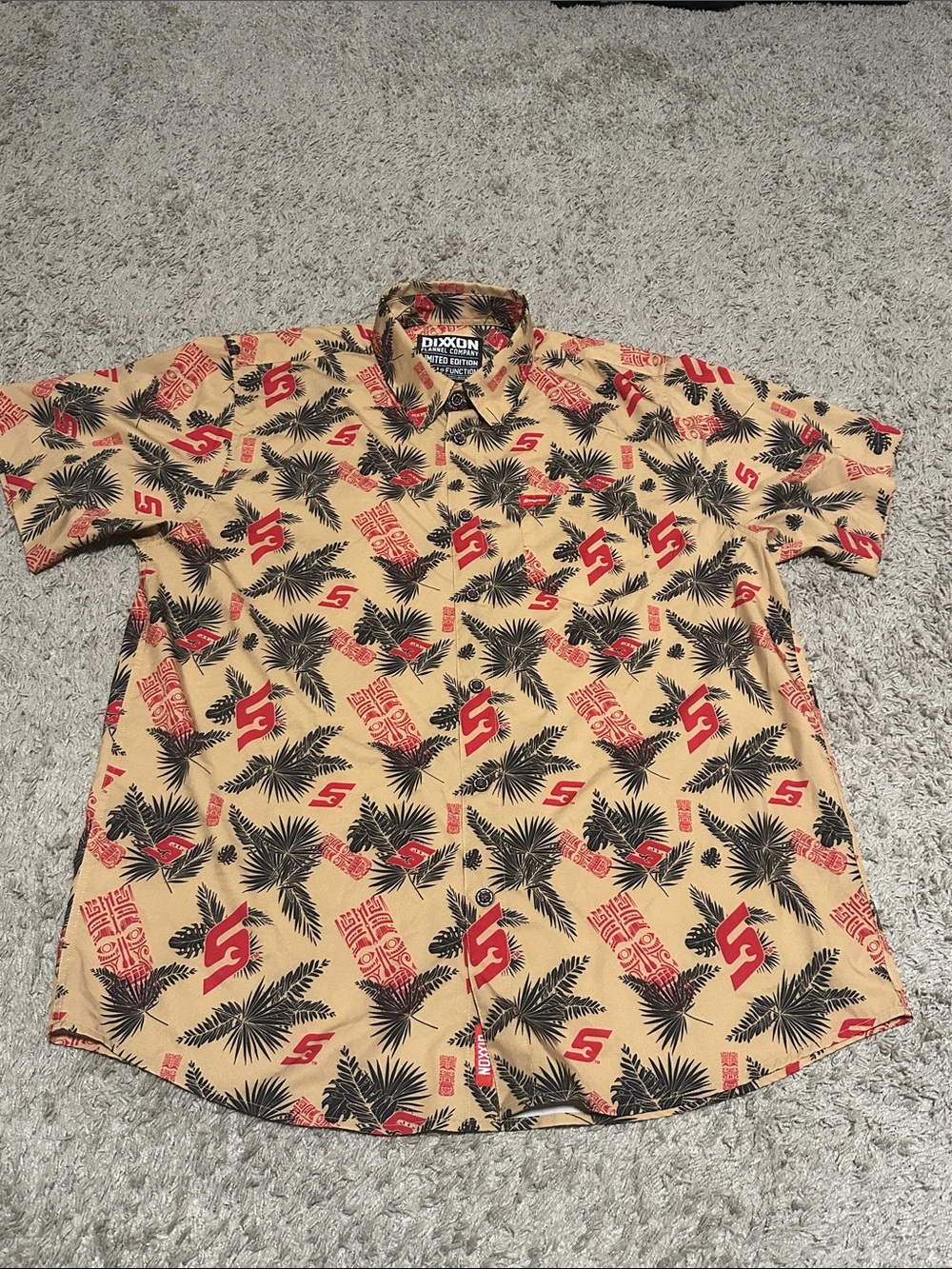 DIXXON Flannel Company Snap-on Tools Hawaiian Tiki Shirt Short Sleeve